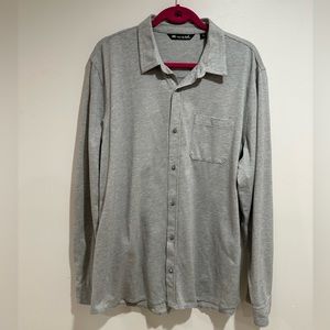 Men’s Travis Mathew Pocket Button-Up Shirt in Gray — Size XL